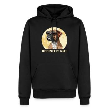 Boxer allemand CERTAINEMENT PAS propriétaire de chien boxer - Sweat à capuche Premium bio Homme - noir - Devant - Nico (187cm)