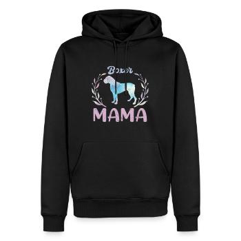 BOXER MAMA Deutscher Boxer Hundemama Boxer - Männer Premium Bio Hoodie - Schwarz - Vorne - Nico (187cm)