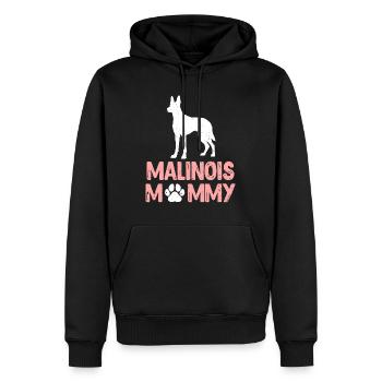 MALINOIS MAMI Chien Maman Berger Belge - Sweat à capuche Premium bio Homme - noir - Devant - Nico (187cm)