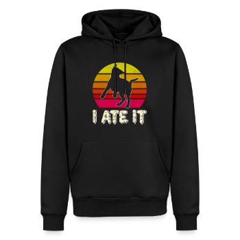 Labrador I ATE IT Labrador Retriever Funny - Men’s Premium Organic Hoodie - black - Front - Nico (187cm)
