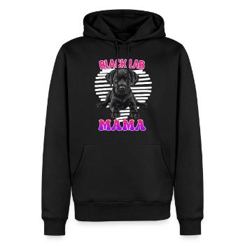 Schwarzer Labrador BLACK LABRADOR MOM Larador - Männer Premium Bio Hoodie - Schwarz - Vorne - Nico (187cm)