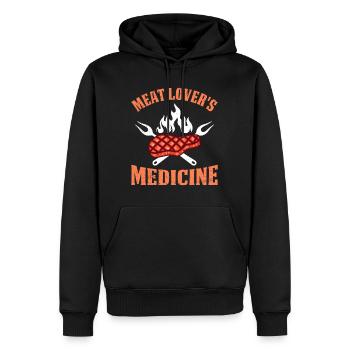 Amateur de viande Médecine pour les amateurs de viande Carnivore - Sweat à capuche Premium bio Homme - noir - Devant - Nico (187cm)
