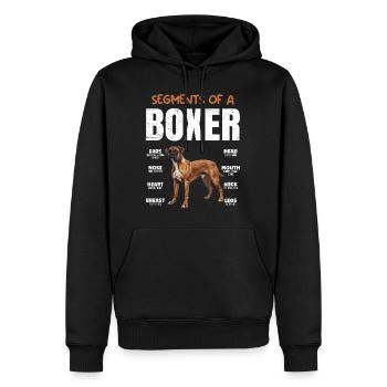 German Boxer COMPONENTS OF A BOXER Funny - Men’s Premium Organic Hoodie - black - Front - Nico (187cm)