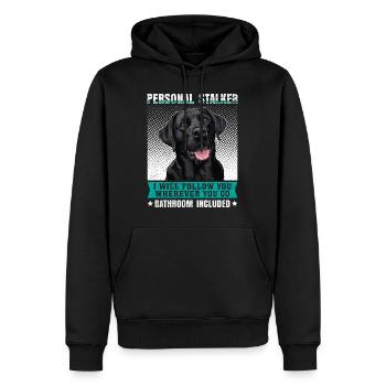 Fan du Labrador PERSONAL STALKER Chien du Labrador - Sweat à capuche Premium bio Homme - noir - Devant - Nico (187cm)