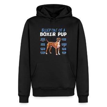 Boxeur allemand PLAN D’UN BOXEUR Drôle - Sweat à capuche Premium bio Homme - noir - Devant - Nico (187cm)
