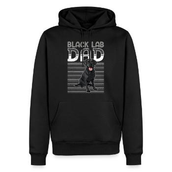 Schwarzer Labrador BLACK LAB DAD Labrador Besitzer - Männer Premium Bio Hoodie - Schwarz - Vorne - Nico (187cm)