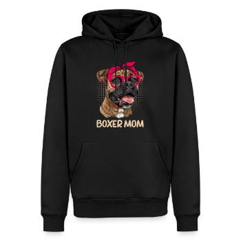 BOXER MAMA Deutscher Boxer Hundemama Boxer - Männer Premium Bio Hoodie - Schwarz - Vorne - Nico (187cm)