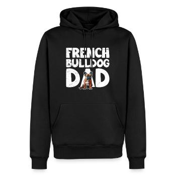 Frenchie Dad French Bulldog Dad Französische - Sweat à capuche Premium bio Homme - noir - Devant - Nico (187cm)