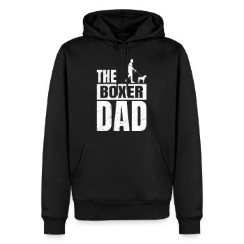 BOXER DAD Deutscher Boxer Hundepapa Boxer - Männer Premium Bio Hoodie - Schwarz - Vorne - Nico (187cm)