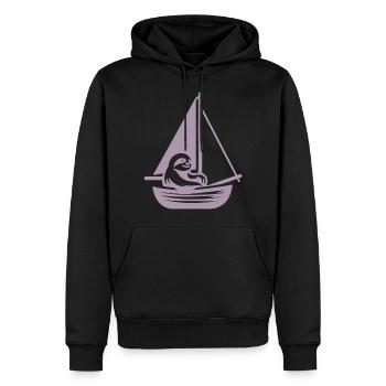 Voile d’été paresseux silhouette cool - Sweat à capuche Premium bio Homme - noir - Devant - Nico (187cm)