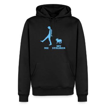 Propriétaire des Bulldogs ME MY STALKER Français - Sweat à capuche Premium bio Homme - noir - Devant - Nico (187cm)