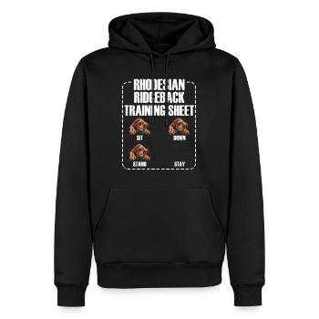 FEUILLE D’ENTRAÎNEMENT RHODESIAN RIDGEBACK Ridgeback - Sweat à capuche Premium bio Homme - noir - Devant - Nico (187cm)