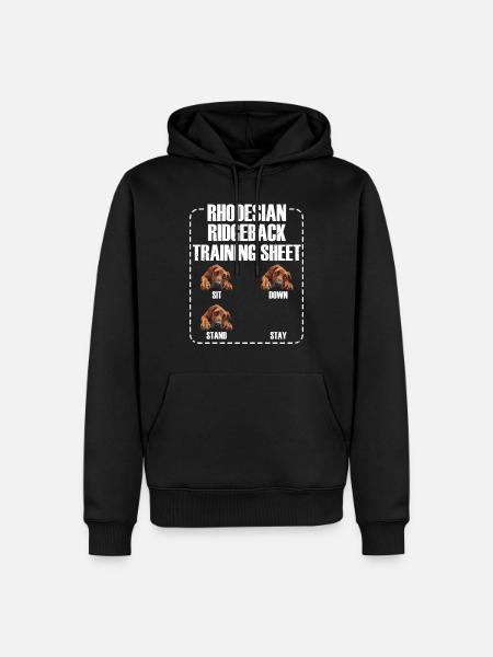 RHODESIAN RIDGEBACK TRAINING SHEET Ridgeback - Männer Premium Bio Hoodie - Schwarz