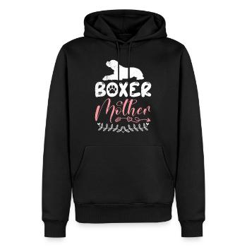 MÈRE BOXER Propriétaire d’un chien Boxer allemand - Sweat à capuche Premium bio Homme - noir - Devant - Nico (187cm)