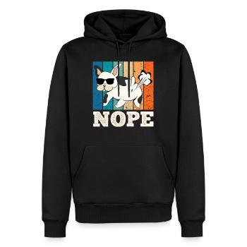 Lustig Bulldogge VERGISS ES Französische Bulldogge - Männer Premium Bio Hoodie - Schwarz - Vorne - Nico (187cm)