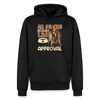 Labrador Fan TOUTES LES COLLATIONS NÉCESSITENT L’APPROBATION DU LABORATOIRE - Sweat à capuche Premium bio Homme - noir - Devant - Nico (187cm)