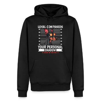 Doberman LOYAL COMPANION YOUR PERSONAL SHADOW - Männer Premium Bio Hoodie - Schwarz - Vorne - Nico (187cm)
