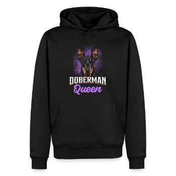 DOBERMAN QUEEN Doberman Propriétaire de chien Cool - Sweat à capuche Premium bio Homme - noir - Devant - Nico (187cm)