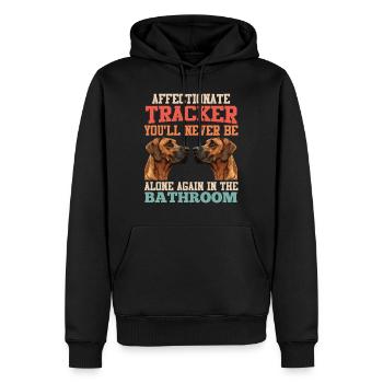Rhodesian Ridgeback Owner AFFECTIONATE TRACKER - Men’s Premium Organic Hoodie - black - Front - Nico (187cm)