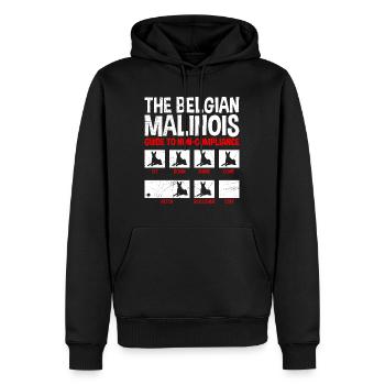 BELGIAN MALINOIS GUIDE TO NON-COMPLIANCE Lustig - Männer Premium Bio Hoodie - Schwarz - Vorne - Nico (187cm)