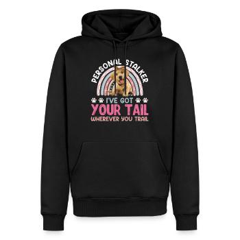 Labrador Liebhaber PERSÖNLICHER STALKER Lustiges - Männer Premium Bio Hoodie - Schwarz - Vorne - Nico (187cm)