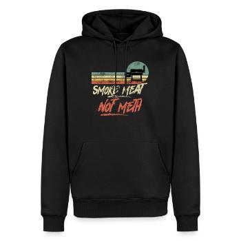 LES AMATEURS DE VIANDE FUMENT DE LA VIANDE PAS DE LA MÉTHAMPHÉTAMINE BBQ - Sweat à capuche Premium bio Homme - noir - Devant - Nico (187cm)