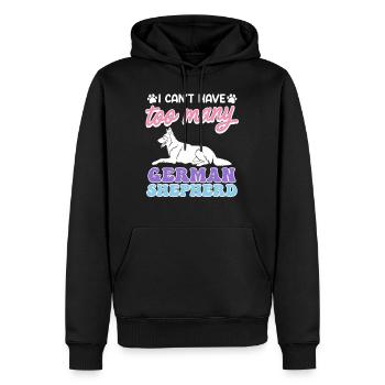 GERMAN SHEPHERD DOG I CAN'T HAVE TOO MANY GERMAN SHEPHERDS - Men’s Premium Organic Hoodie - black - Front - Nico (187cm)