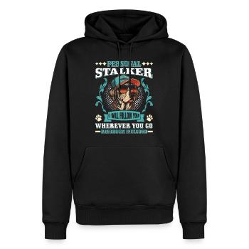 Labrador Besitzer PERSÖNLICHER STALKER Lustig - Männer Premium Bio Hoodie - Schwarz - Vorne - Nico (187cm)