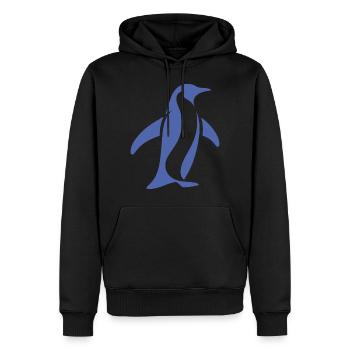 Pingouin Pôle Sud Silhouette Minimaliste - Sweat à capuche Premium bio Homme - noir - Devant - Nico (187cm)