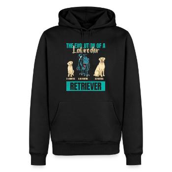 EVOLUTION OF A LABRADOR RETRIEVER Besitzer - Männer Premium Bio Hoodie - Schwarz - Vorne - Nico (187cm)