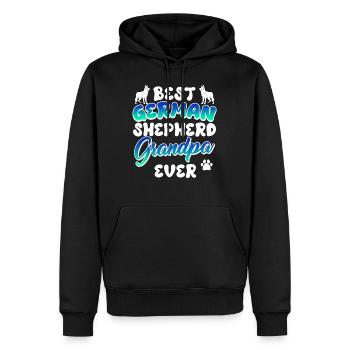 Deutscher Schäferhund BEST GERMAN SHEPHERD - Männer Premium Bio Hoodie - Schwarz - Vorne - Nico (187cm)