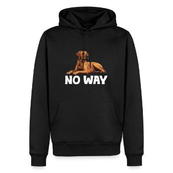 Rhodesian Ridgeback NULL BOCK Hundebitzer Lustiges - Männer Premium Bio Hoodie - Schwarz - Vorne - Nico (187cm)