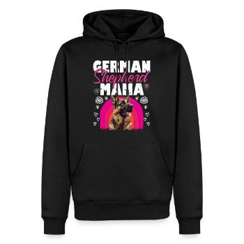 Hundemama GERMAN SHEPHERD MOM Hundebesitzerin - Männer Premium Bio Hoodie - Schwarz - Vorne - Nico (187cm)