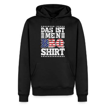 Grillmeister This is my Meat Smoking Shirt USA - Männer Premium Bio Hoodie - Schwarz - Vorne - Nico (187cm)