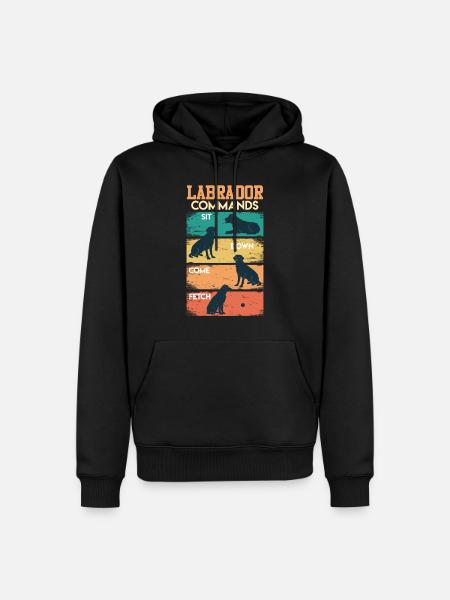 Labrador COMMANDOS Labrador Lover Funny - Men’s Premium Organic Hoodie - black