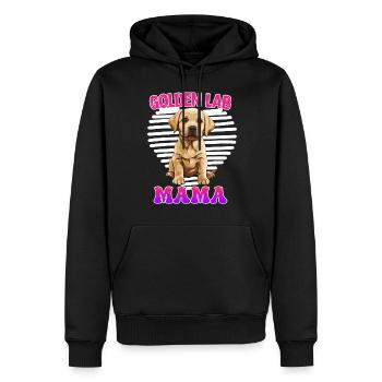Golden Labrador Maman Golden Lab Maman Labrador - Sweat à capuche Premium bio Homme - noir - Devant - Nico (187cm)
