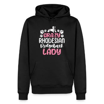 Ridgeback CRAZY RHODESIAN RIDGEBACK LADY Maman Chien - Sweat à capuche Premium bio Homme - noir - Devant - Nico (187cm)