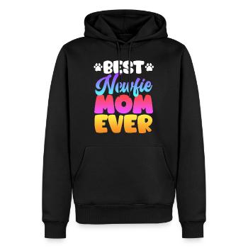 Neufundländer BEST NEWFIE MOM EVER Neufundländer - Männer Premium Bio Hoodie - Schwarz - Vorne - Nico (187cm)