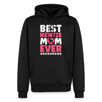 Maman chien MEILLEURE MAMAN NEWFIE DE TOUS LES TEMPS Terre-Neuve - Sweat à capuche Premium bio Homme - noir - Devant - Nico (187cm)