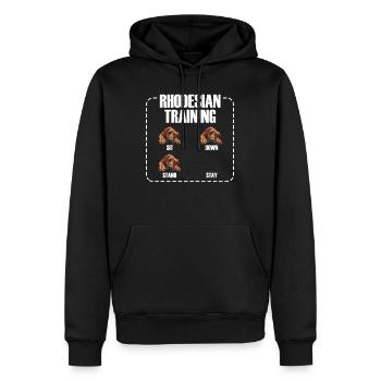 Rhodesian Training Rhodesian Ridgeback Owner - Men’s Premium Organic Hoodie - black - Front - Nico (187cm)