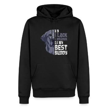 Labrador Hund My Laradorrador is my Best Buddy - Männer Premium Bio Hoodie - Schwarz - Vorne - Nico (187cm)