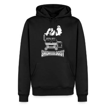 Barbecue party SMOKEOLOGIST Barbecue pour les amateurs de viande - Sweat à capuche Premium bio Homme - noir - Devant - Nico (187cm)