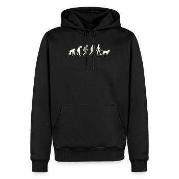 Labrador Fan LABRADOR EVOLUTION Lustiges Labrador - Männer Premium Bio Hoodie - Schwarz - Vorne - Nico (187cm)