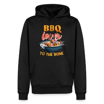 BBQ LOVER Fleischliebhaber Grillmeister Heißes - Männer Premium Bio Hoodie - Schwarz - Vorne - Nico (187cm)
