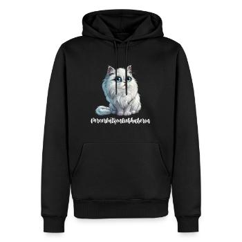 PERSERKATZEN LIEBHABERIN Perserkatze Besitzerin - Männer Premium Bio Hoodie - Schwarz - Vorne - Nico (187cm)
