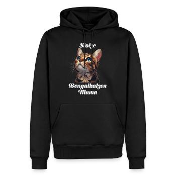 Bengalkatzen STOLZE BENGALKATZEN MAMA Bengal - Männer Premium Bio Hoodie - Schwarz - Vorne - Nico (187cm)