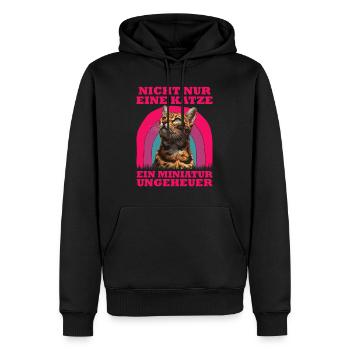 Bengalkatze NICHT NUR EINE KATZE MINIATUR - Männer Premium Bio Hoodie - Schwarz - Vorne - Nico (187cm)