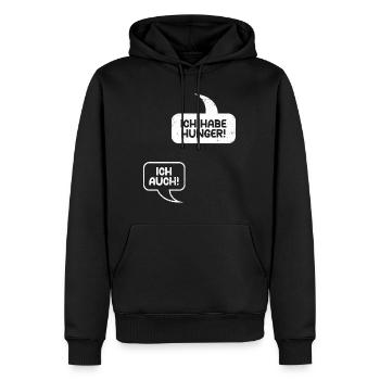 Pregnant women I'M HUNGRY! ME TOO! Expectant - Men’s Premium Organic Hoodie - black - Front - Nico (187cm)