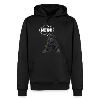 Propriétaire de Terre-Neuve NON ! Têtu drôle - Sweat à capuche Premium bio Homme - noir - Devant - Nico (187cm)