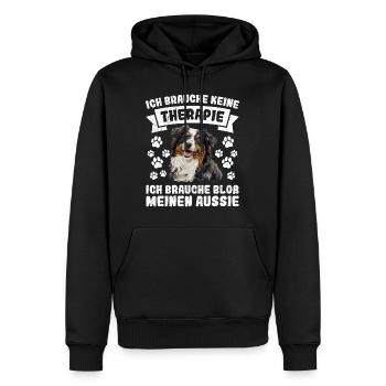 Australien JE N’AI PAS BESOIN DE THÉRAPIE BESOIN DE MON - Sweat à capuche Premium bio Homme - noir - Devant - Nico (187cm)